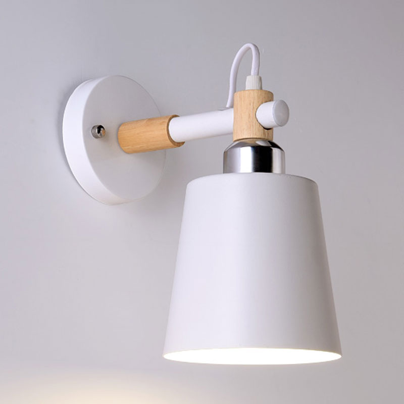 Nordic Style Monochrome Wall Lighting Rotatable Empire Shade 1 Light Metallic Wall Lamp for Stair Clearhalo 'Cast Iron' 'Glass' 'Industrial' 'Modern wall lights' 'Modern' 'Tiffany' 'Traditional wall lights' 'Wall Lamps & Sconces' 'Wall Lights' Lighting' 1127695