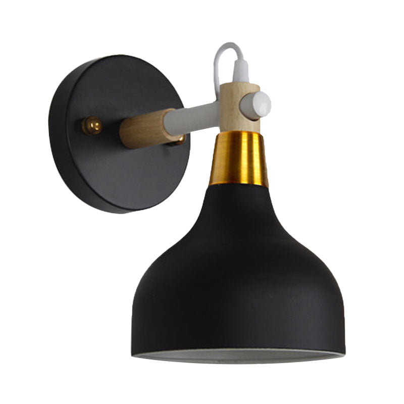 Angle Adjustable Metal Onion Wall Light 1 Light Nordic Sconce Lighting in Candy Color for Bathroom Clearhalo 'Cast Iron' 'Glass' 'Industrial' 'Modern wall lights' 'Modern' 'Tiffany' 'Traditional wall lights' 'Wall Lamps & Sconces' 'Wall Lights' Lighting' 1127851