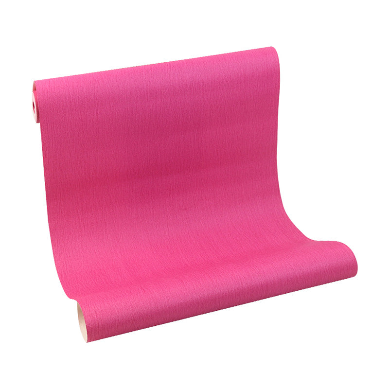 33' x 20.5" Nordic Wallpaper Roll for Girl with Textured Design in Bright Pink, Non-Pasted Clearhalo 'Modern wall decor' 'Modern' 'Wallpaper' Wall Decor' 1137007