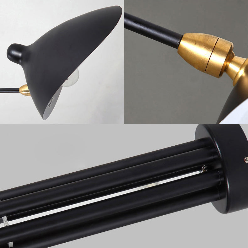 Metal Duckbill Hanging Lamp Post Modern 2/3/5 Lights Black Living Room Chandelier Light Clearhalo 'Ceiling Lights' 'Chandeliers' 'Modern Chandeliers' 'Modern' Lighting' 113972