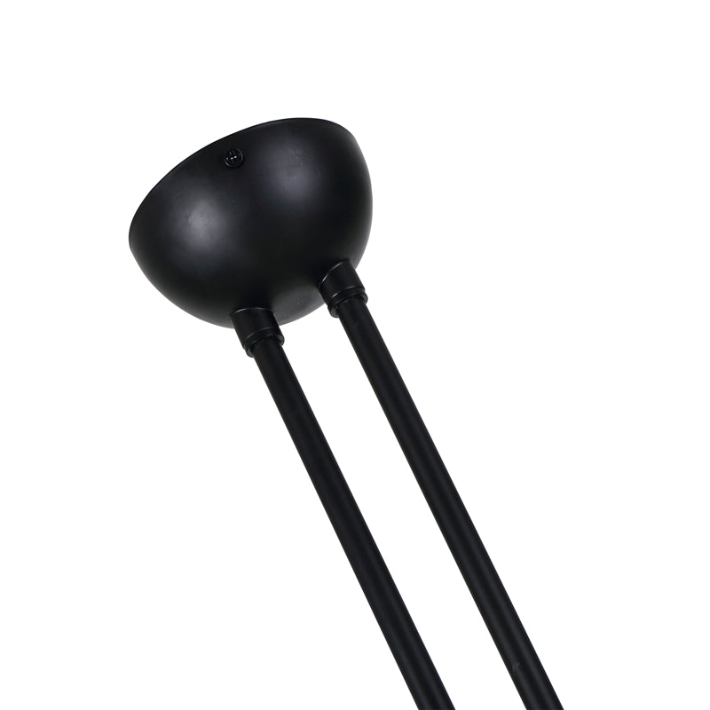 Metal Duckbill Hanging Lamp Post Modern 2/3/5 Lights Black Living Room Chandelier Light Clearhalo 'Ceiling Lights' 'Chandeliers' 'Modern Chandeliers' 'Modern' Lighting' 113973