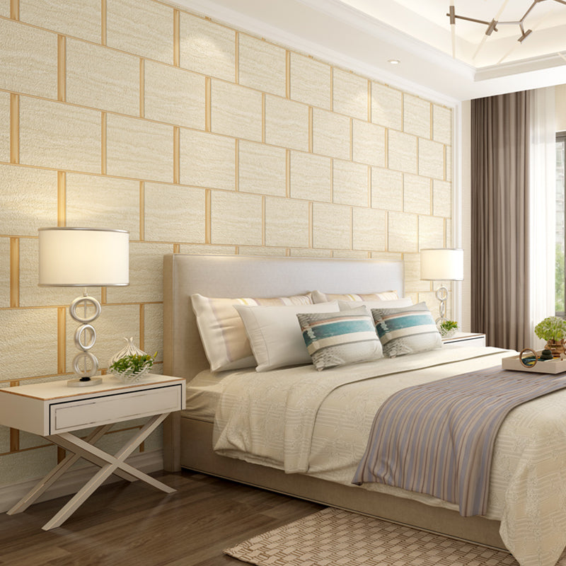 Textured Flock Wall Decor Industrial Unpasted Wallpaper with Marble Tile Effect for Bedroom Clearhalo 'Industrial wall decor' 'Industrial' 'Wallpaper' Wall Decor' 1151323