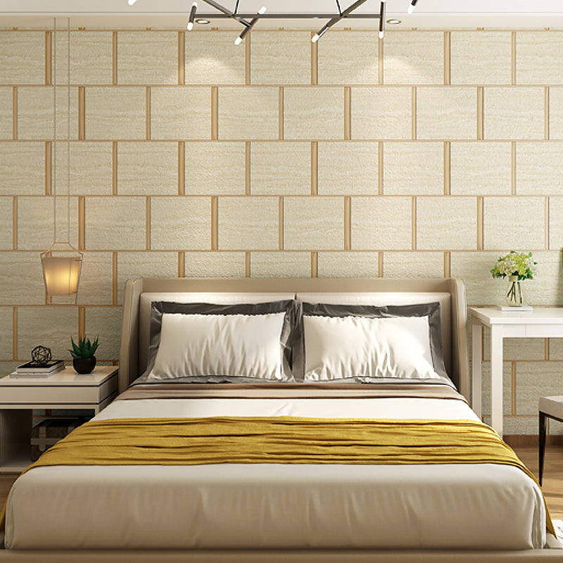 Textured Flock Wall Decor Industrial Unpasted Wallpaper with Marble Tile Effect for Bedroom Clearhalo 'Industrial wall decor' 'Industrial' 'Wallpaper' Wall Decor' 1151324