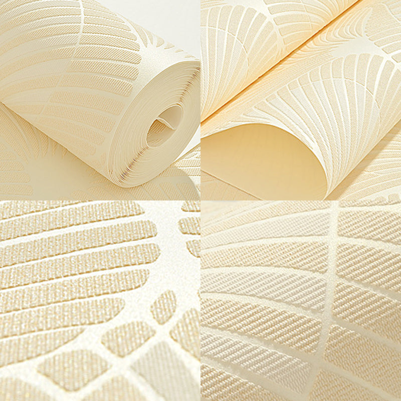 Plant Soft Color Wall Covering Foliage Non-Pasted Wallpaper Roll with Bedroom Decoration Clearhalo 'Country wall decor' 'Rustic' 'Wallpaper' Wall Decor' 1170128