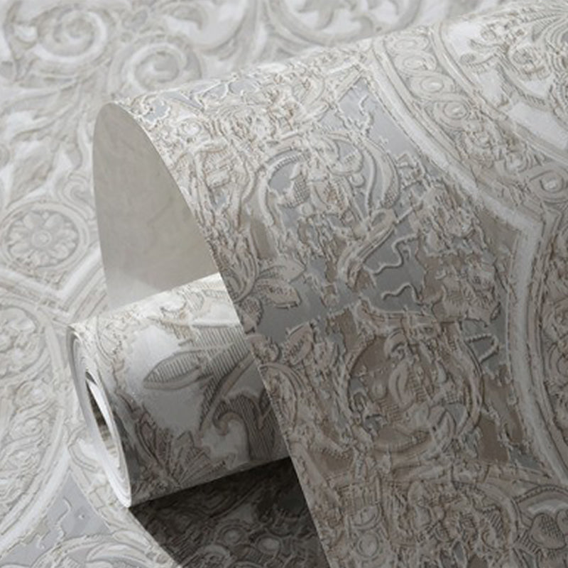 Wall Covering Damask Soft Color Bohemia Non-Woven Material Wallpaper Roll for Accent Wall Clearhalo 'Vintage wall decor' 'Vintage' 'Wallpaper' Wall Decor' 1170190