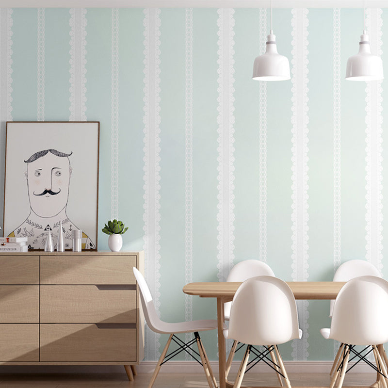 Pastel Color Striped Wallpaper Removable Minimalist Bedroom Wall Art, Self Adhesive Clearhalo 'Modern wall decor' 'Modern' 'Wallpaper' Wall Decor' 1170626