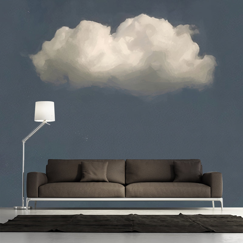 Non-Woven Waterproof Mural Wallpaper Simple Cloud Patterned Wall Decor for Living Room Clearhalo 'Wall Decor' 'Wall Mural' 1173096
