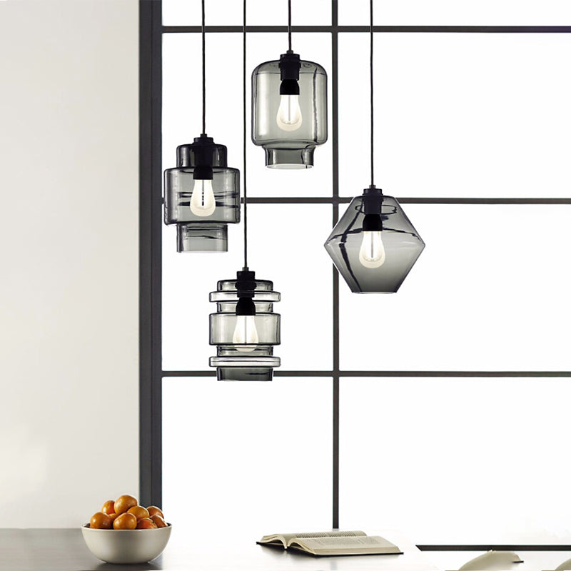 Cylindrical Hanging Lamp Simplicity Glass 1 Light Pink/Yellow/Blue Hanging Ceiling Light Clearhalo 'Ceiling Lights' 'Glass shade' 'Glass' 'Modern Pendants' 'Modern' 'Pendant Lights' 'Pendants' Lighting' 118760