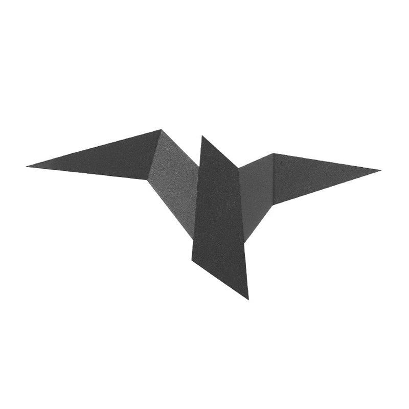 Metallic Bird-Like Sconce Lighting Modernist White/Black/Gold Finish LED Wall Lamp Fixture in White/Warm/Natural Light Clearhalo 'Cast Iron' 'Glass' 'Industrial' 'Modern wall lights' 'Modern' 'Tiffany' 'Traditional wall lights' 'Wall Lamps & Sconces' 'Wall Lights' Lighting' 1193663