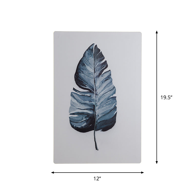 White Rectangle Banana Leaf Mural Lamp Nordic Style LED Acrylic Wall Mounted Light Fixture Clearhalo 'Modern wall lights' 'Modern' 'Wall Lamps & Sconces' 'Wall Lights' Lighting' 1198077