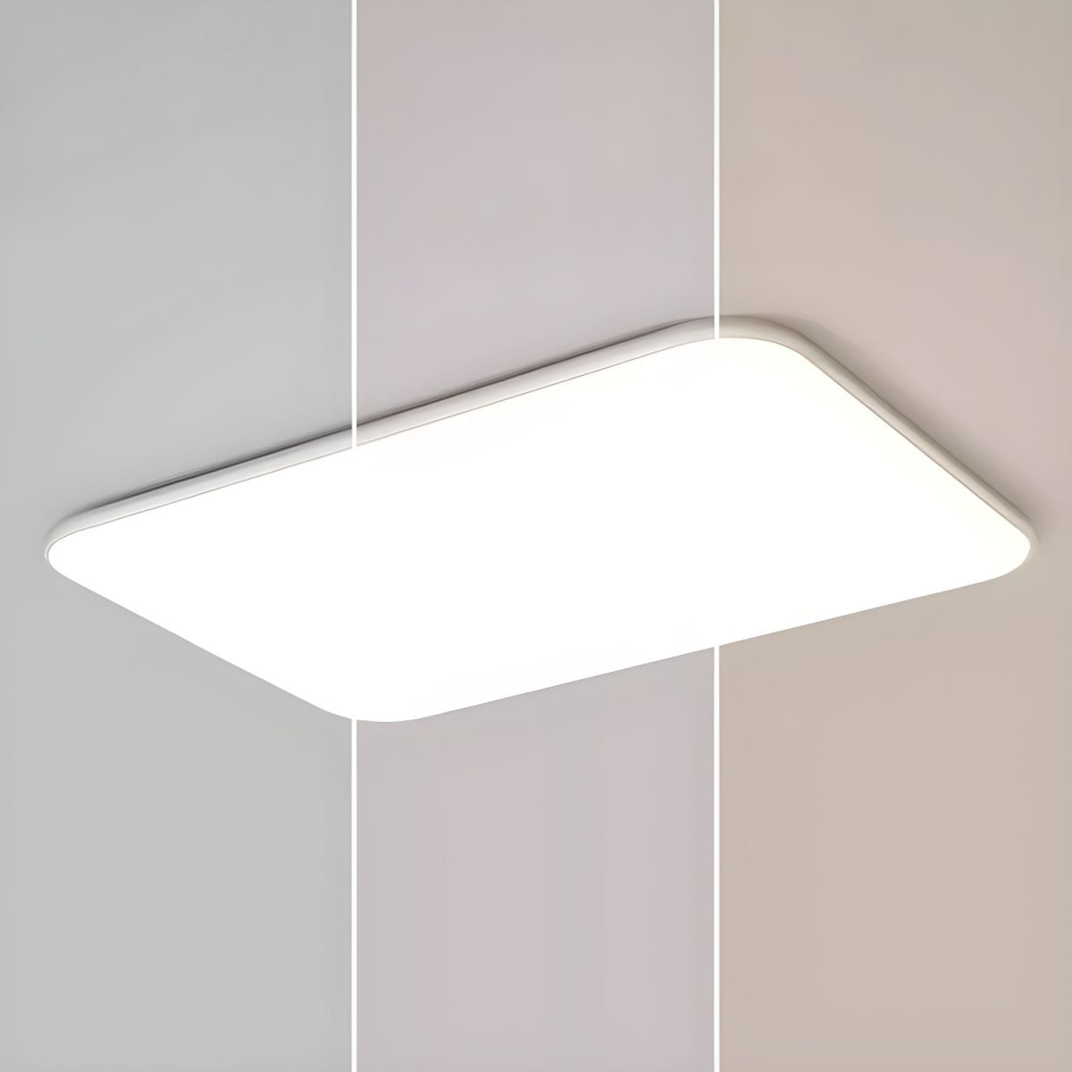 LED Flush Mount Ceiling Light in White with Acrylic Shade Modern Style