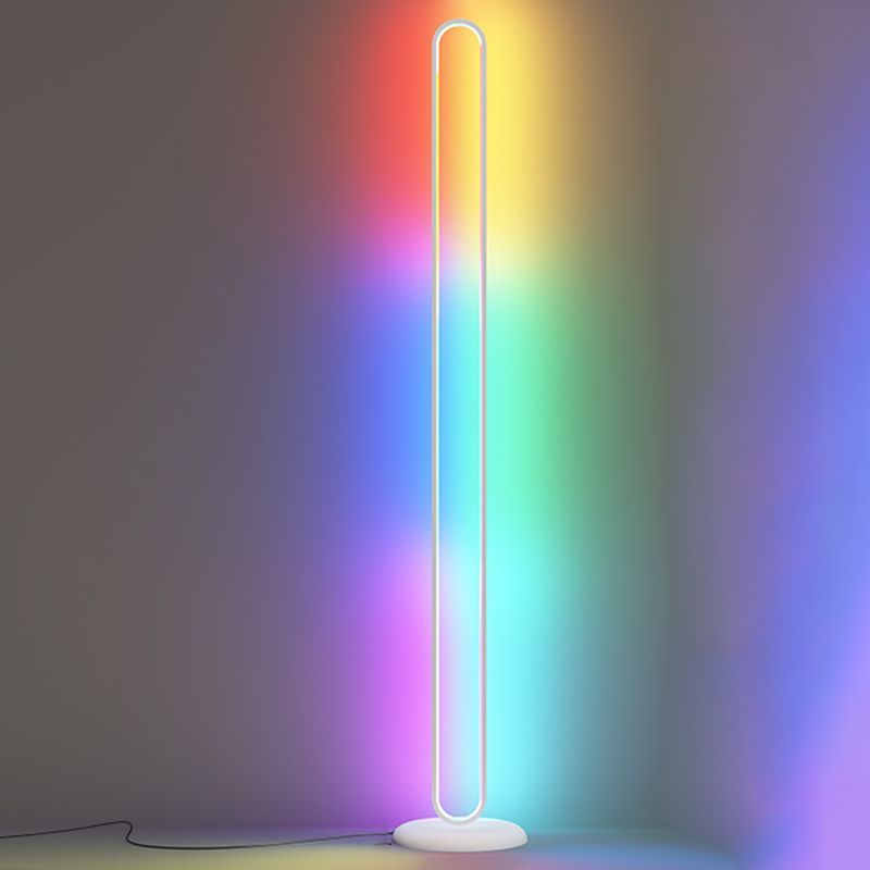 Contemporary Style Linear Shape Floor Lamp Metal 1-Light Floor Lamp