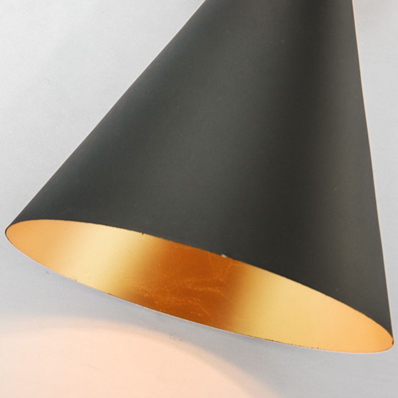 2-Light Contemporary Black Unique Shape Metal Bathroom Vanity Light
