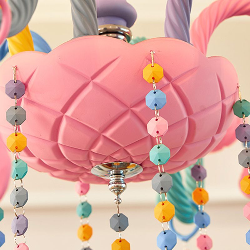 Nordic Multi Head Candle Chandelier Macron Metal Chandelier Lighting Fixtures for Bedroom