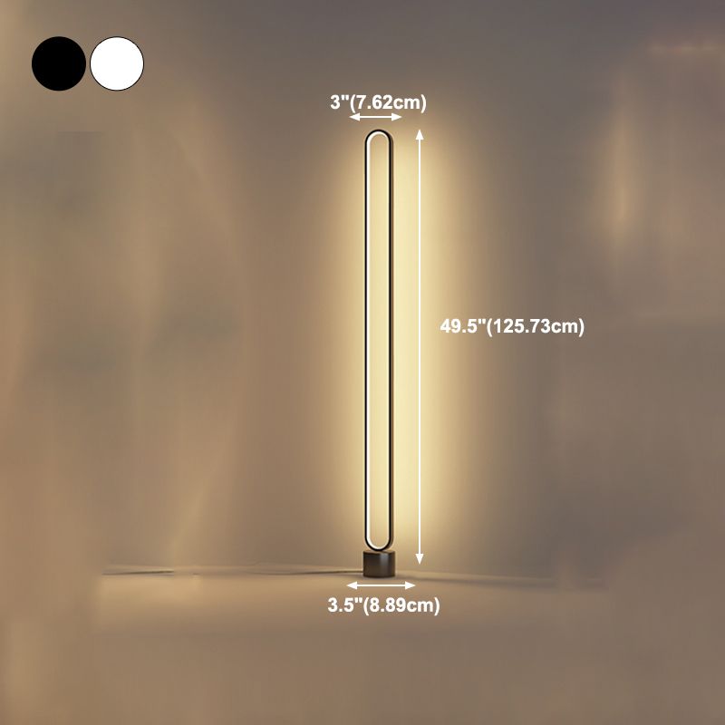 Contemporary Style Linear Shape Floor Lamp Metal 1-Light Floor Lamp