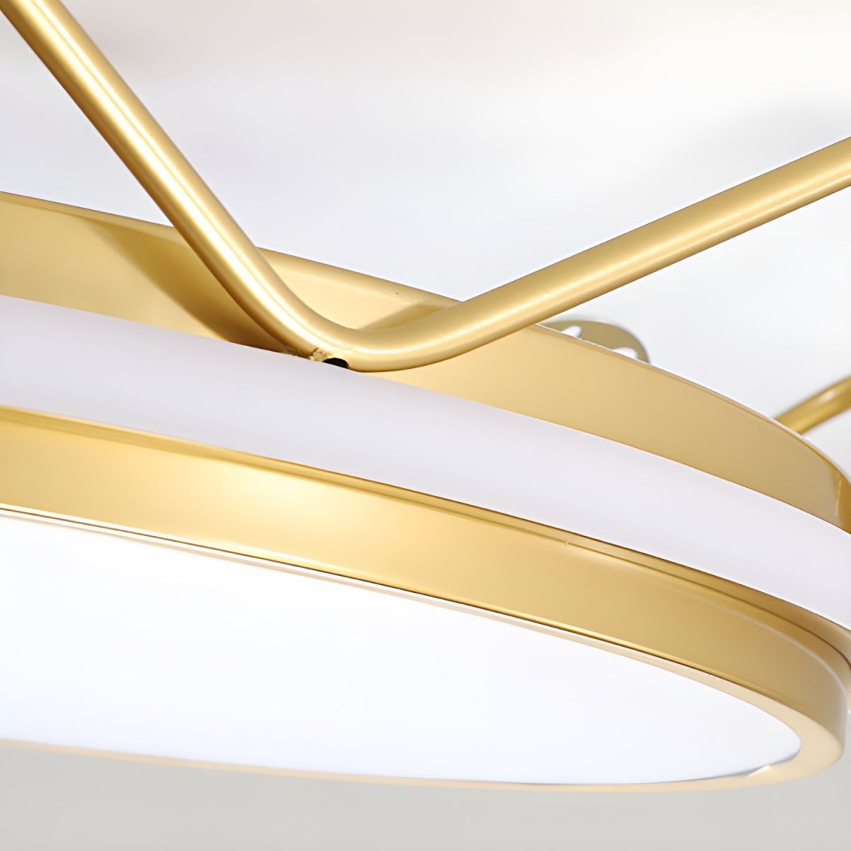 Modern LED Drum Semi-Flush Ceiling Light with White Acrylic Shade for Residential Use