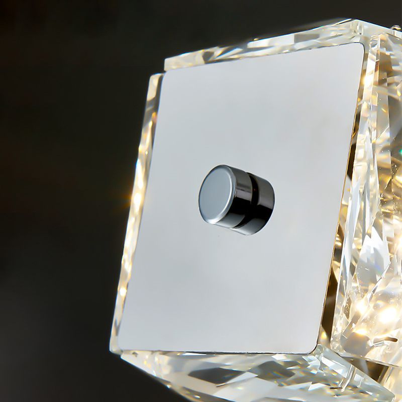 1 Light Linear Island Lighting Contemporary Crystal for Dining Room