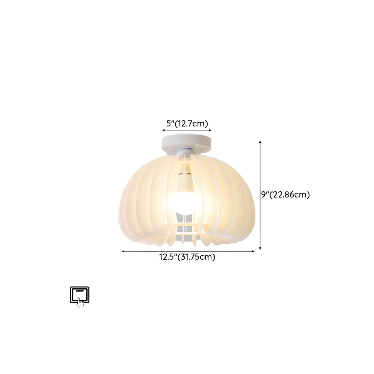 Modern Style White Drum Shape Ceiling Light for Residential Use