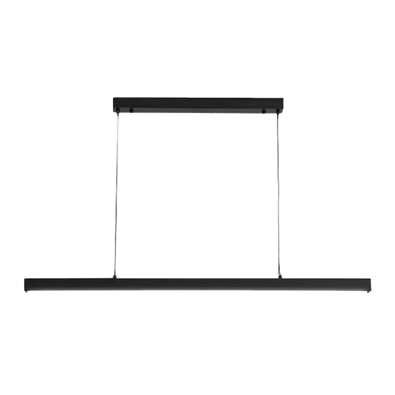 1 Light Linear Hanging Lamp Modern Minimalist Metal Pendant Light