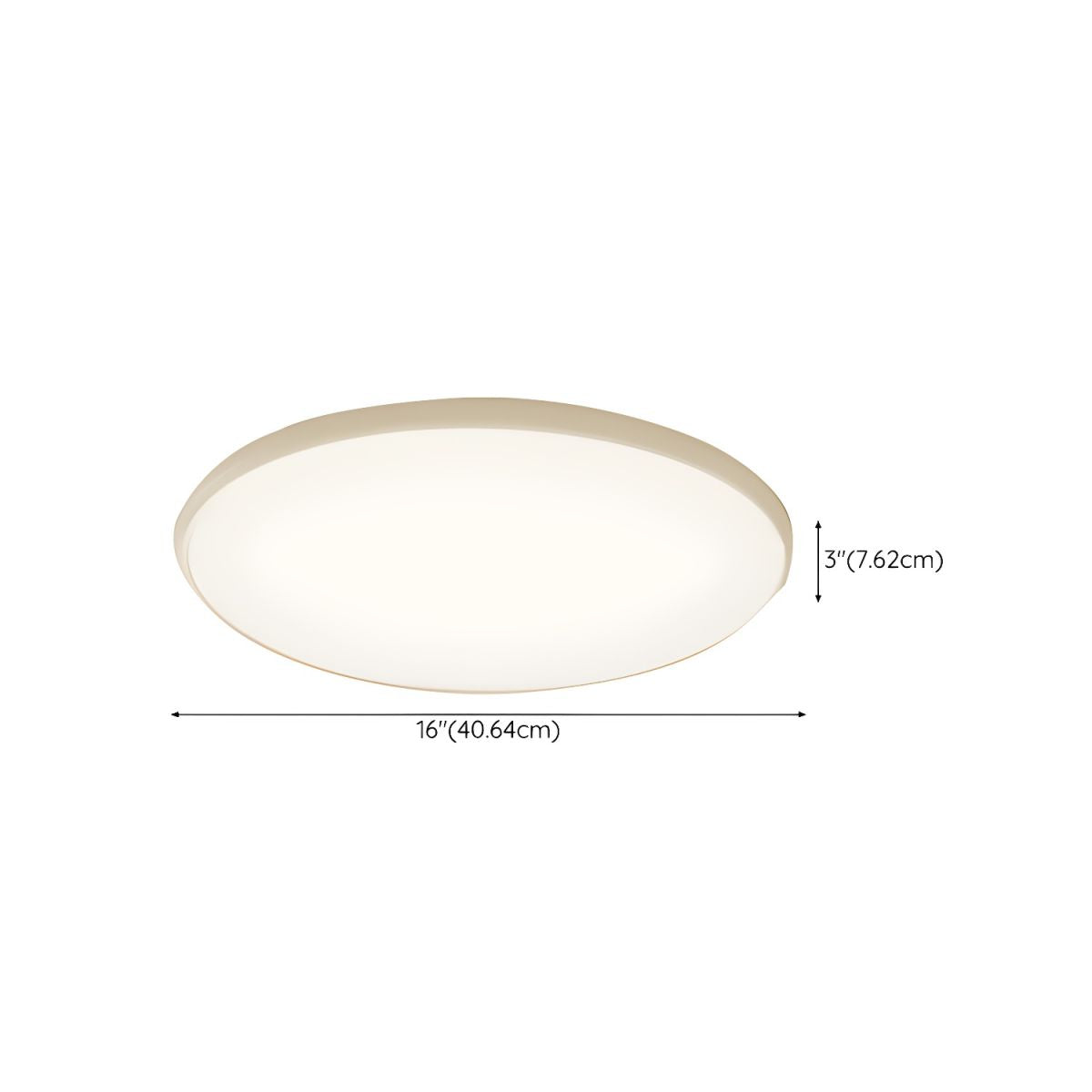 LED Flush Mount Ceiling Light in White with Acrylic Shade Modern Style
