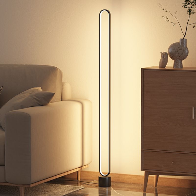 Contemporary Style Linear Shape Floor Lamp Metal 1-Light Floor Lamp