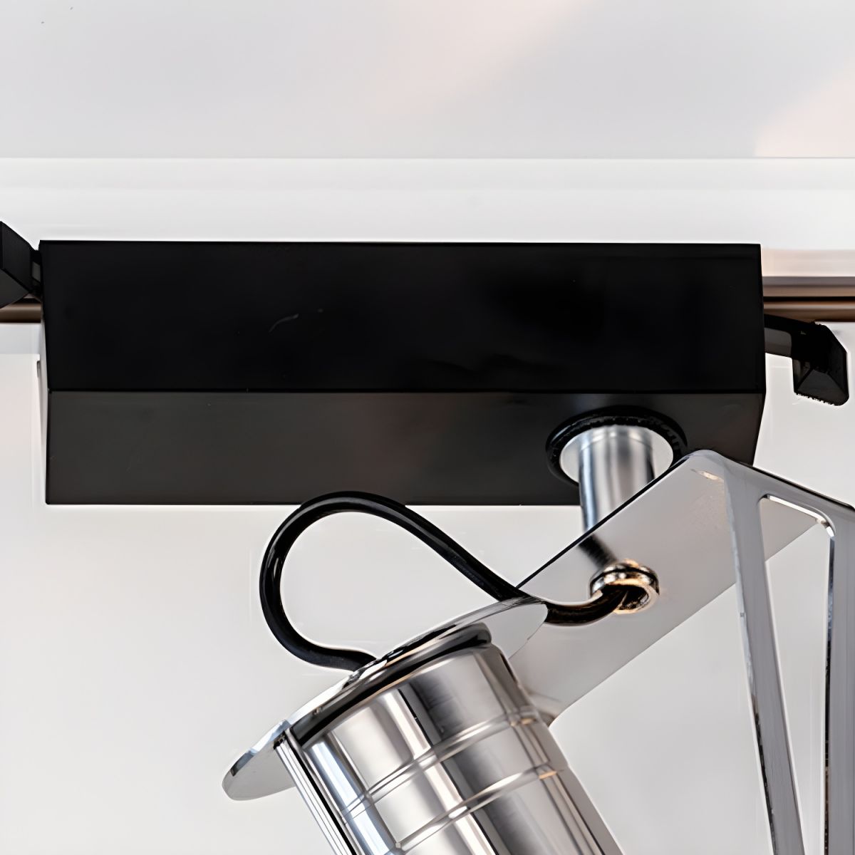 Silver Cone Shape Semi-Flush Mount LED Ceiling Light with Warm Ambient Lighting