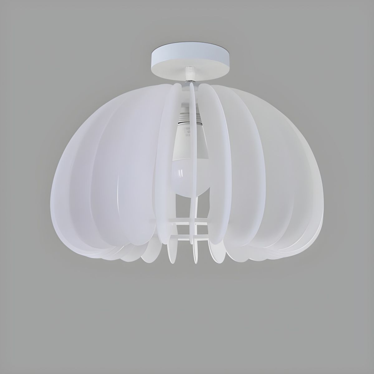 Modern Style White Drum Shape Ceiling Light for Residential Use