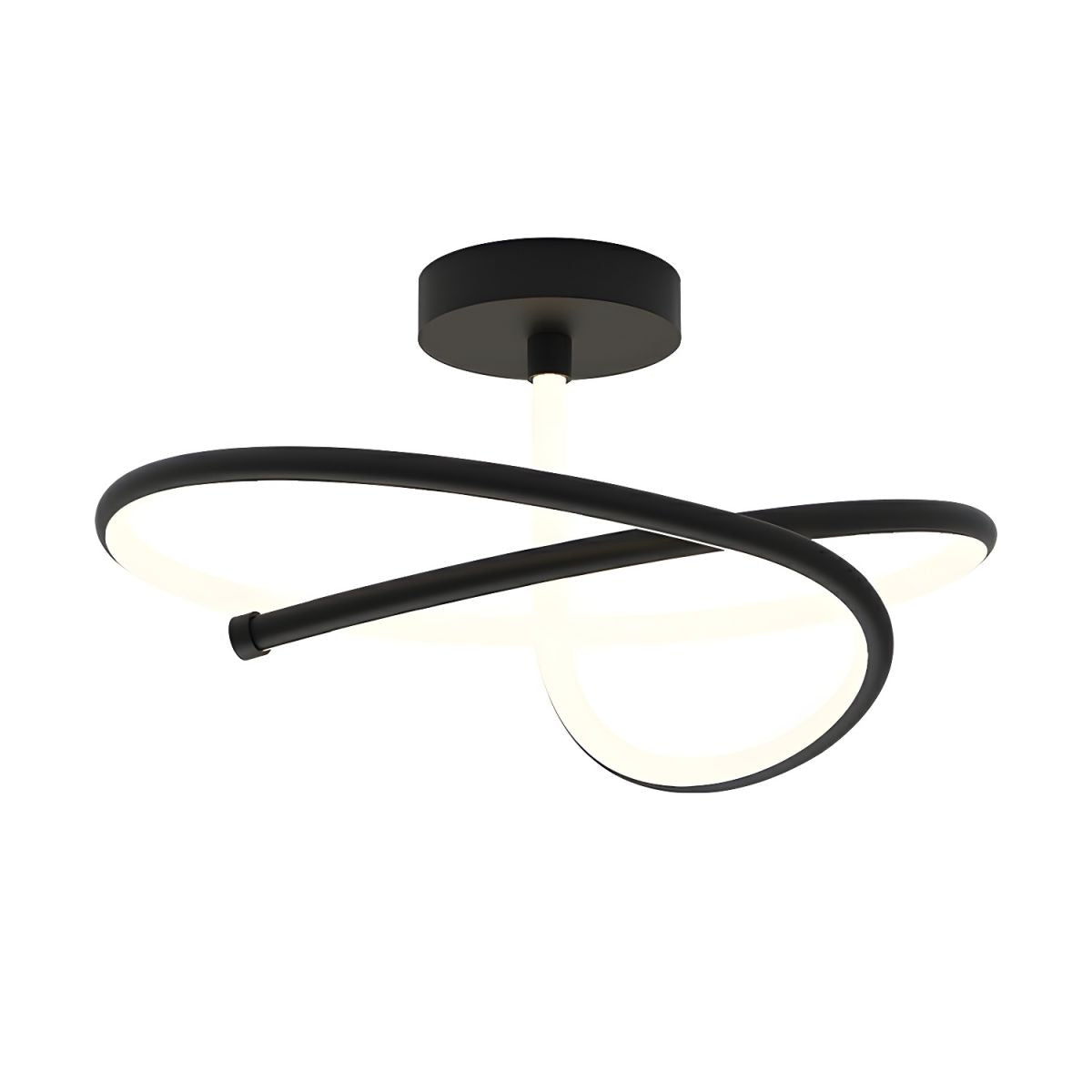 White Circle LED Ceiling Light with Silica Gel Shade - Modern Style Flush Mount for Residential Use