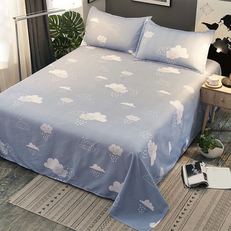 Cartoon Painting Bed Sheet Polyester Breathable Fade Resistant Soft