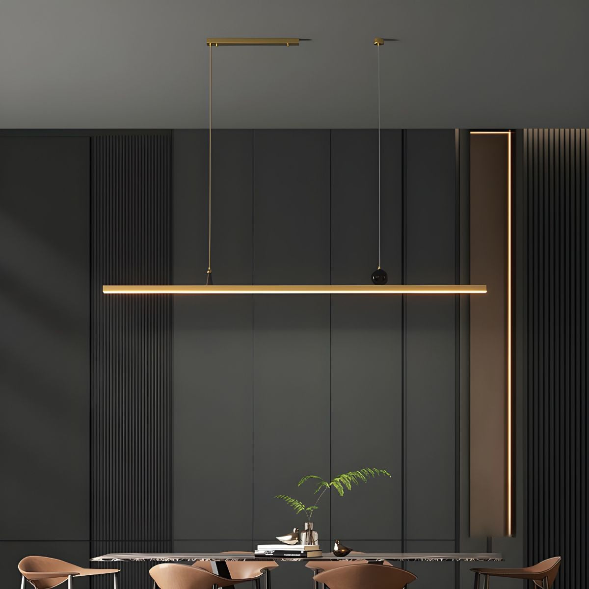 Modern Island Pendant Light with Metal Shade and Adjustable Hanging Length
