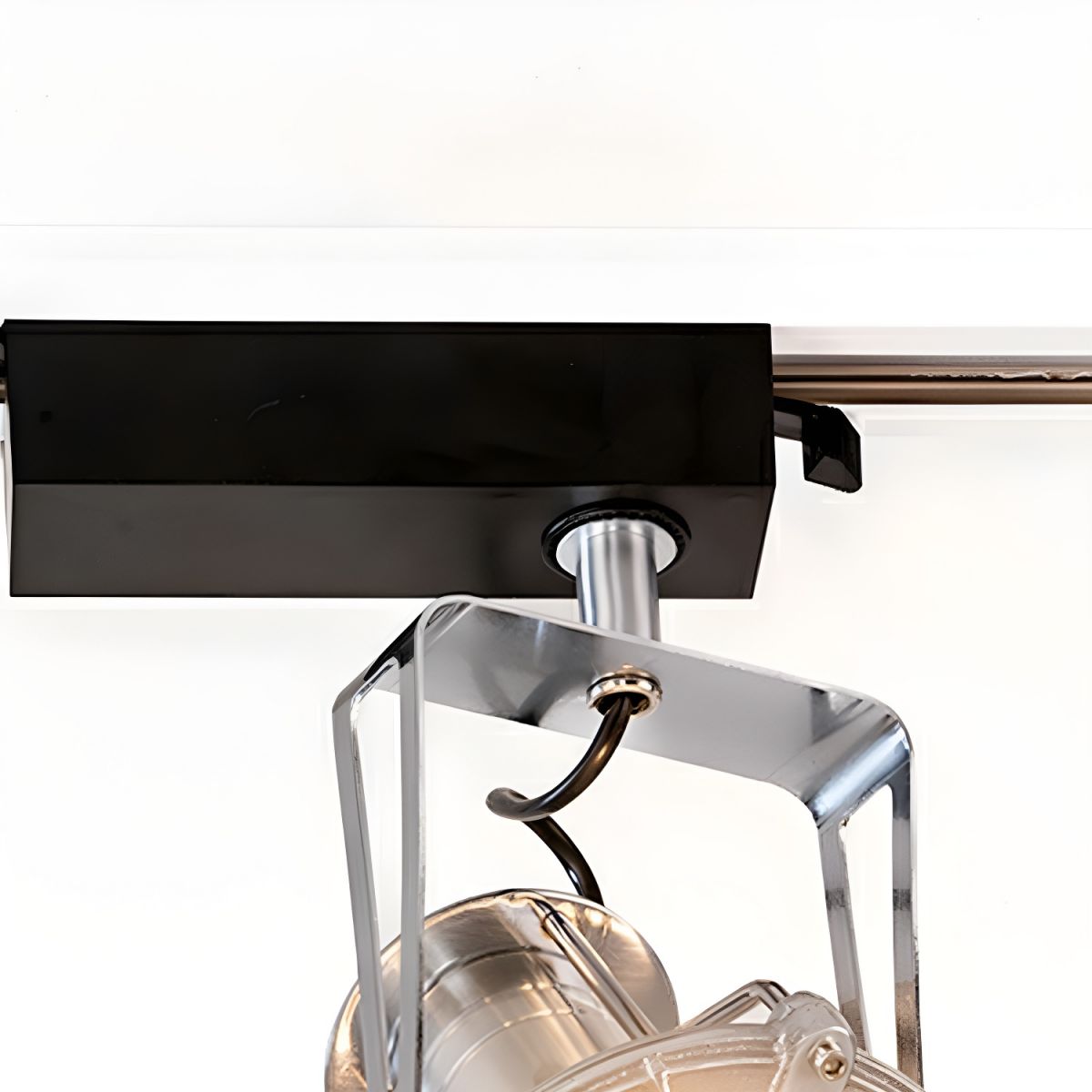 Silver Cone Shape Semi-Flush Mount LED Ceiling Light with Warm Ambient Lighting