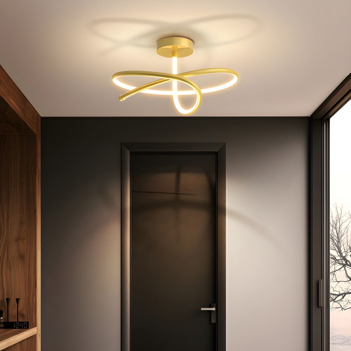 White Circle LED Ceiling Light with Silica Gel Shade - Modern Style Flush Mount for Residential Use