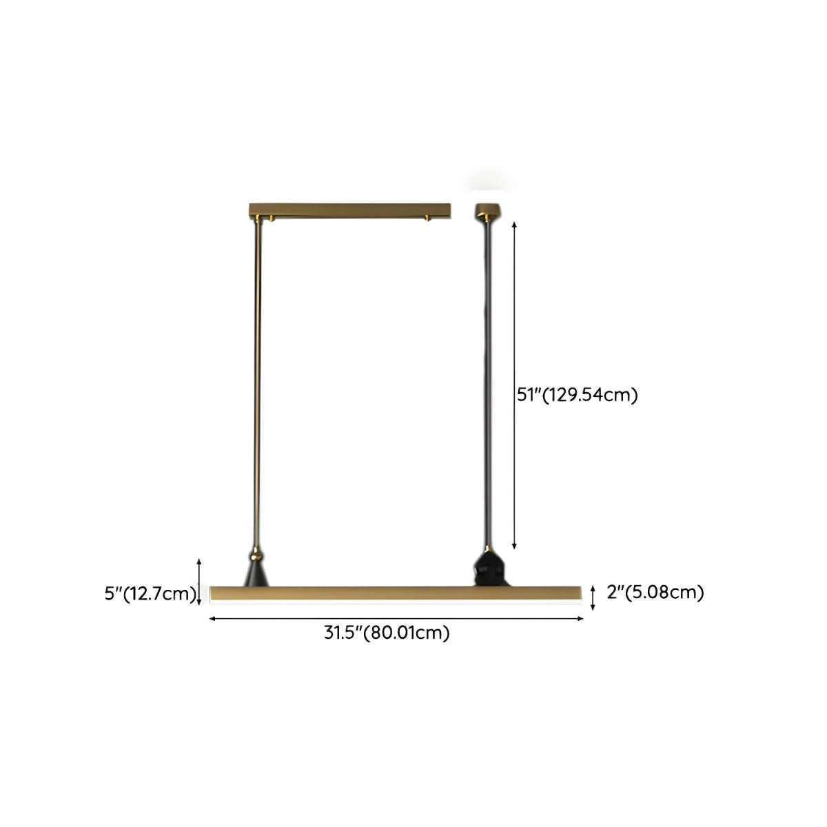 Modern Island Pendant Light with Metal Shade and Adjustable Hanging Length