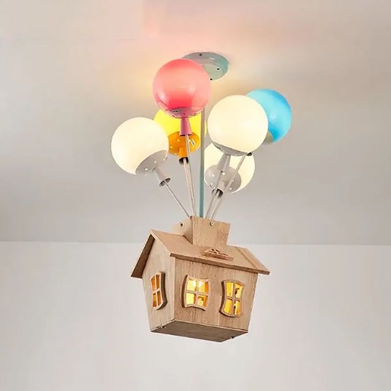 Multi Head Macron Balloon Chandelier Glass Chandelier Lighting Fixtures for Bedroom