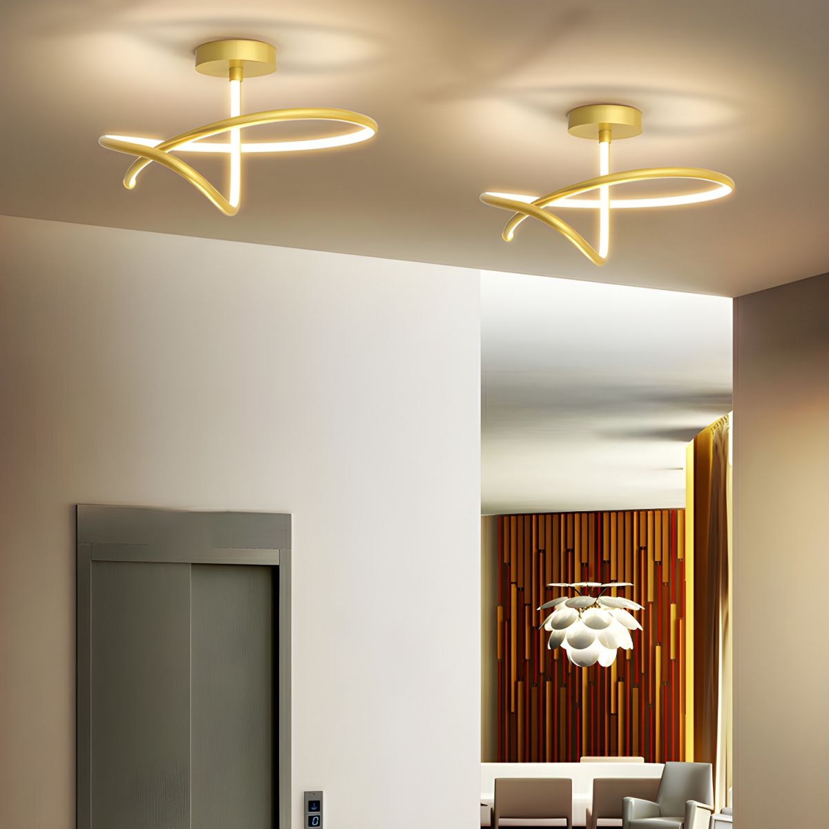 White Circle LED Ceiling Light with Silica Gel Shade - Modern Style Flush Mount for Residential Use