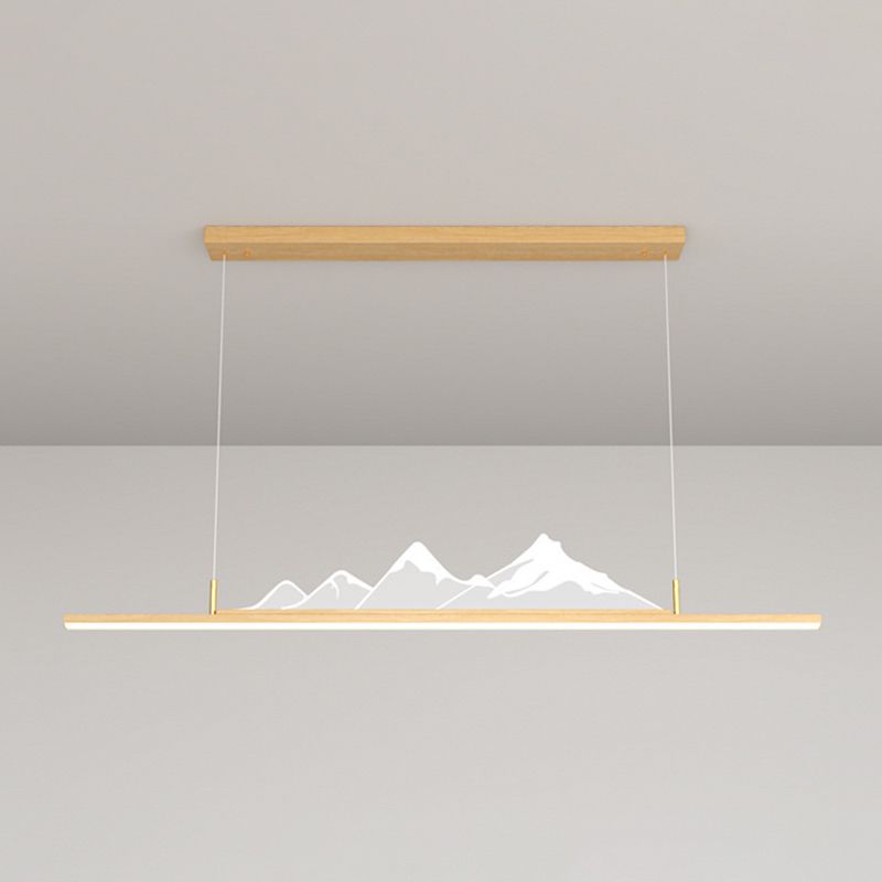 2-Light Polished Finish Modernism Style Statement LED Kitchen Island Light