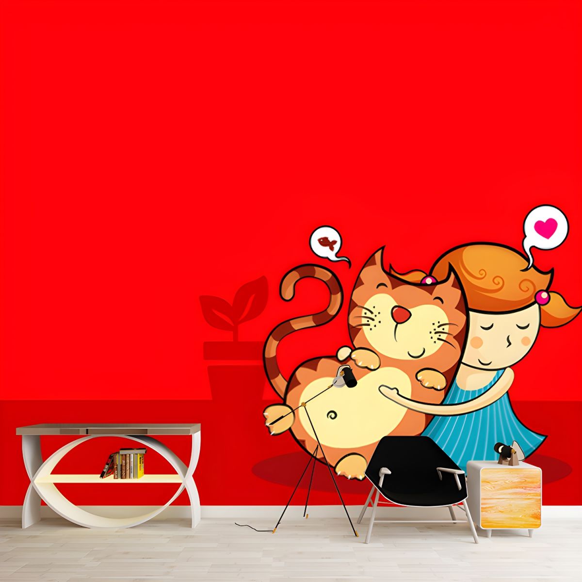 Children Bedroom Wall Mural Cartoon Wallpaper Eco-friendly Mural