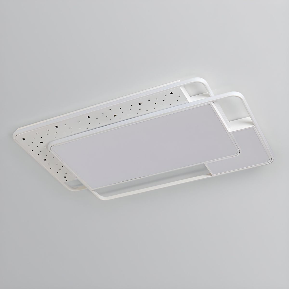 White Acrylic Flush Mount LED Bulbs Modern Ceiling Light with 4 Lights