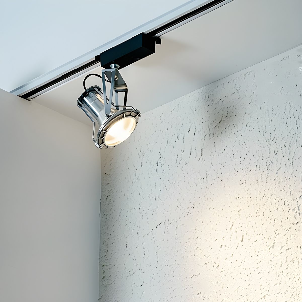 Silver Cone Shape Semi-Flush Mount LED Ceiling Light with Warm Ambient Lighting