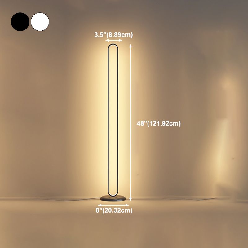 Contemporary Style Linear Shape Floor Lamp Metal 1-Light Floor Lamp