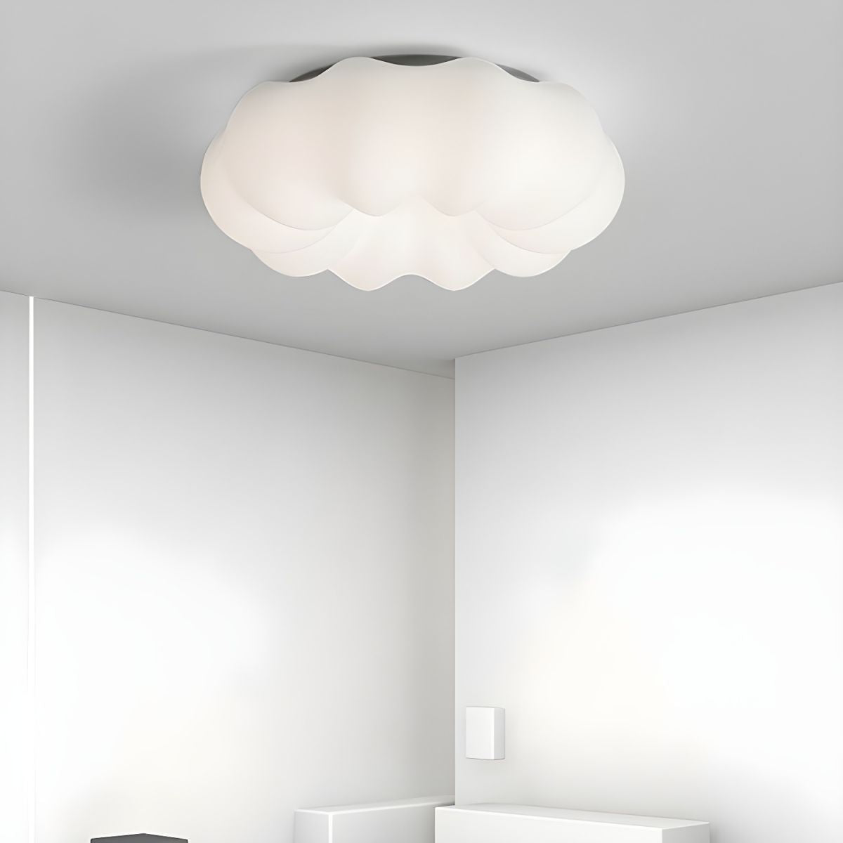 Elegant White Drum LED Flush Mount Modern Ambiance with Resin Shade