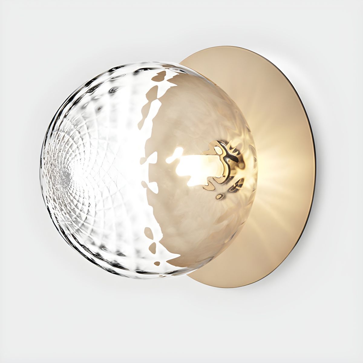 Modern Glass Globe Flush Mount Ceiling Light with Metal Frame - Stylish Downward Illumination