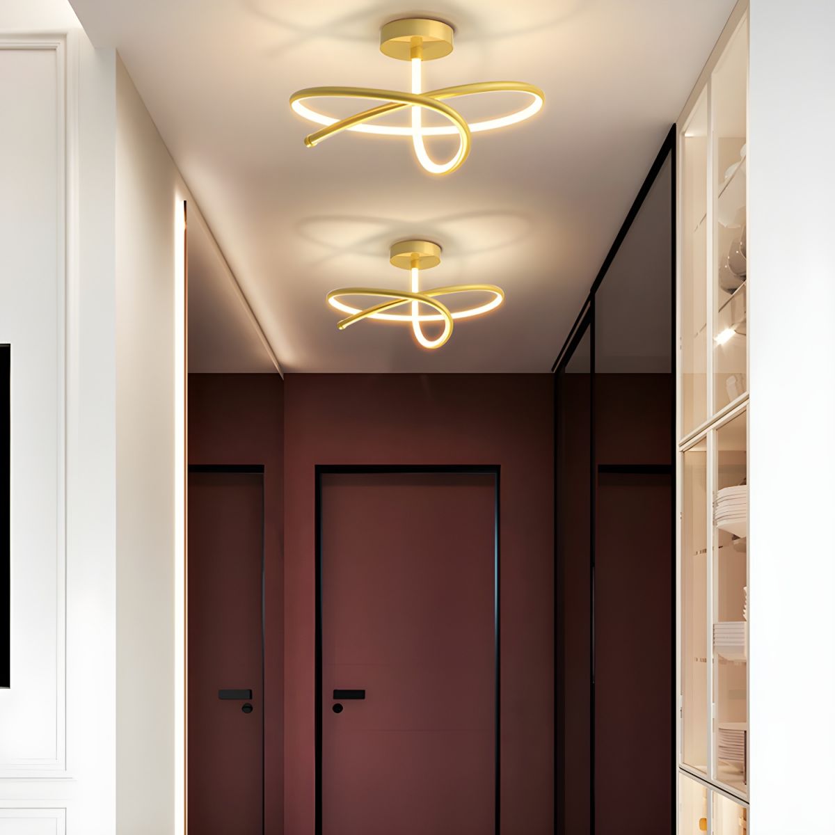 White Circle LED Ceiling Light with Silica Gel Shade - Modern Style Flush Mount for Residential Use