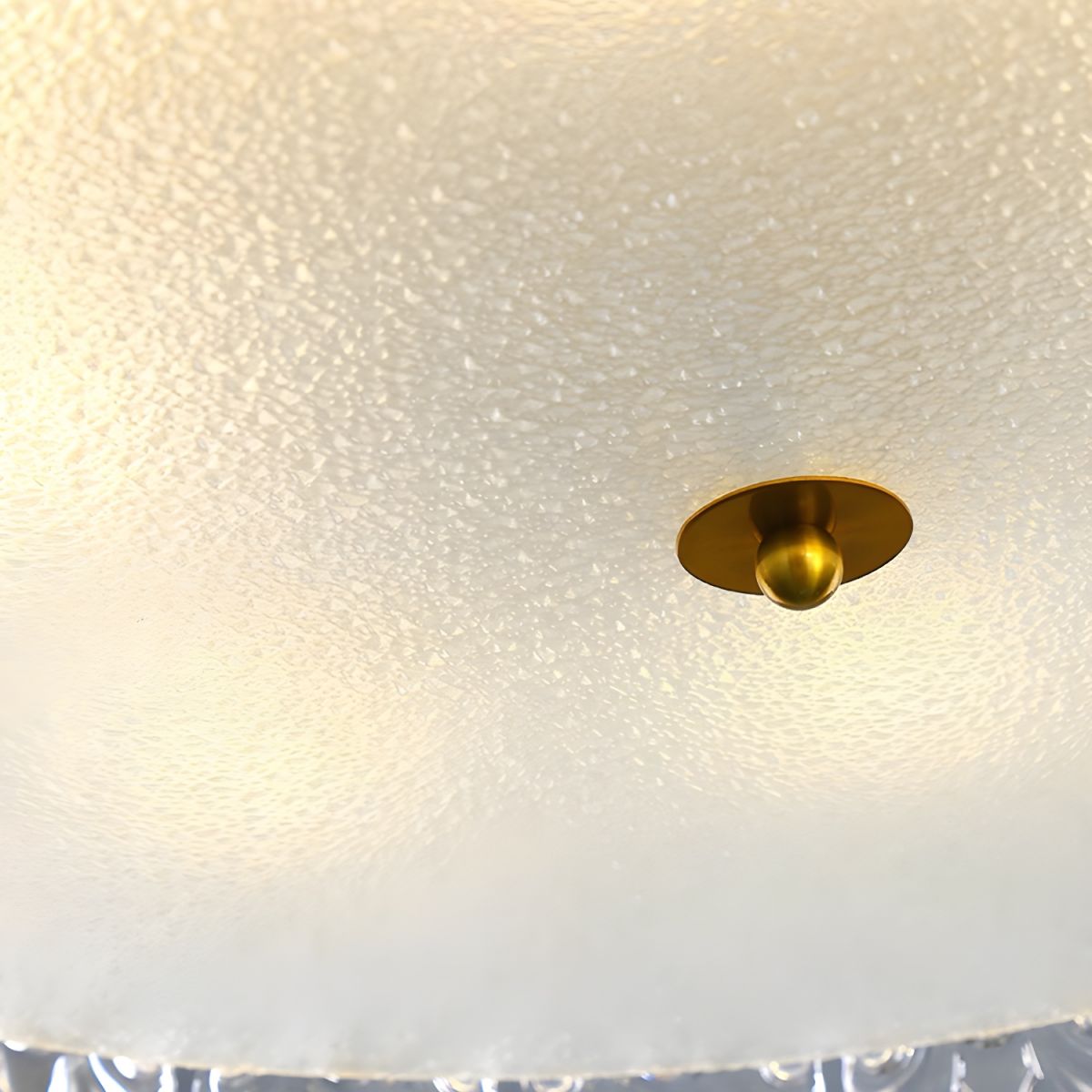 Modern Geometric Semi-Flush Mount Ceiling Light with Clear Glass Shade and 6 Lights