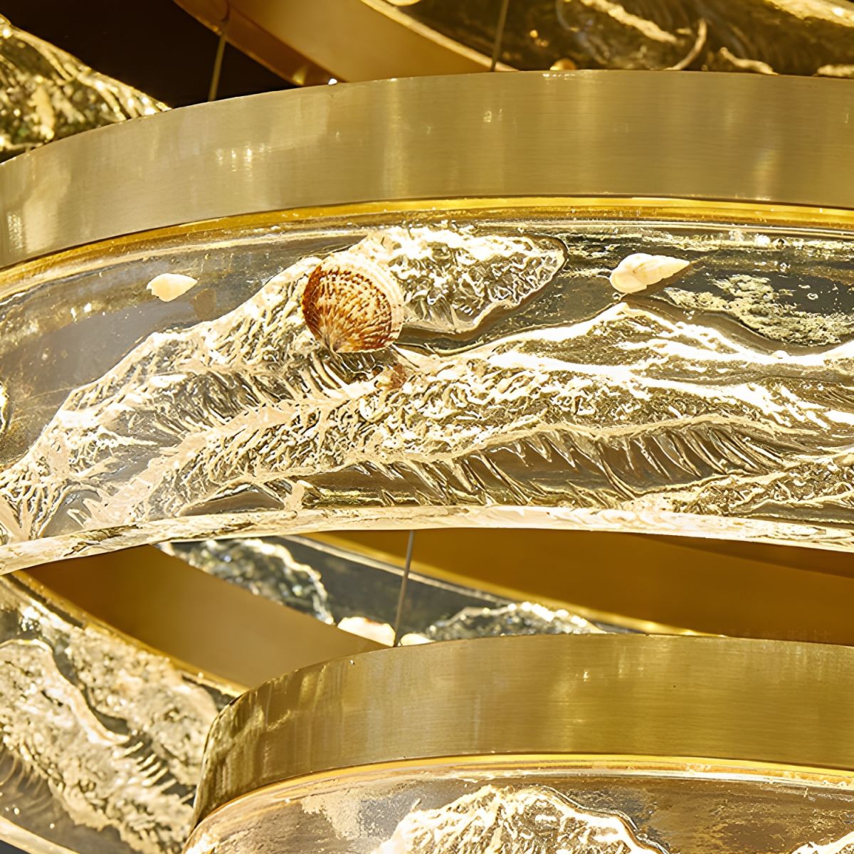 Modern Gold Cylinder Flush Mount Ceiling Light with Clear Crystal Shade