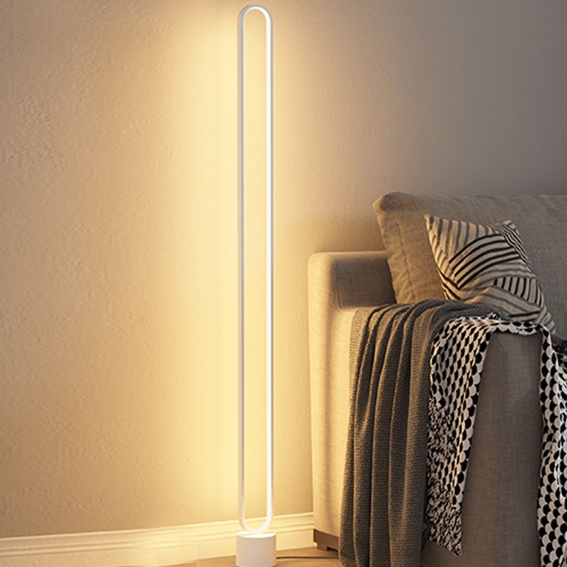 Contemporary Style Linear Shape Floor Lamp Metal 1-Light Floor Lamp