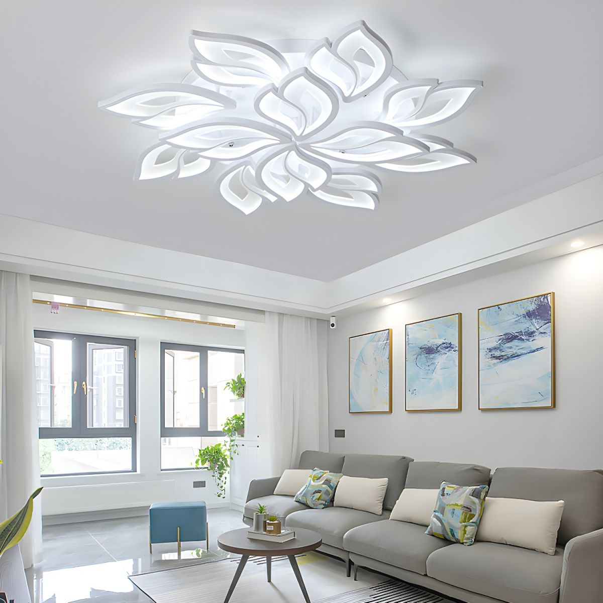 White LED Flush Mount Circle Ceiling Light for Modern and Stylish Homes