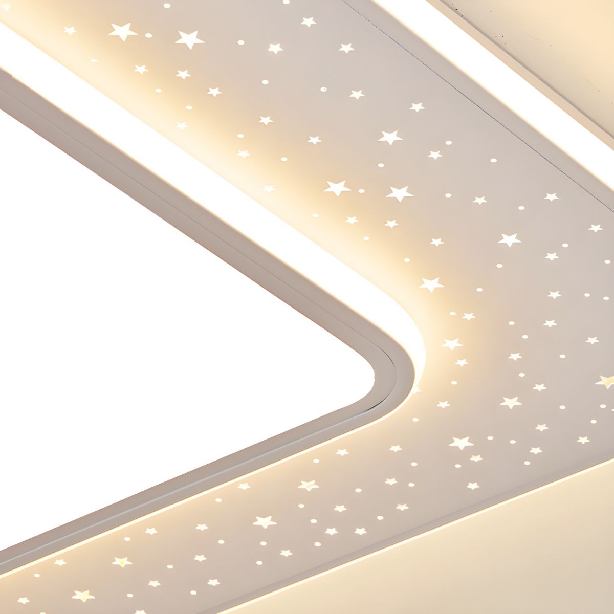 White Acrylic Flush Mount LED Bulbs Modern Ceiling Light with 4 Lights