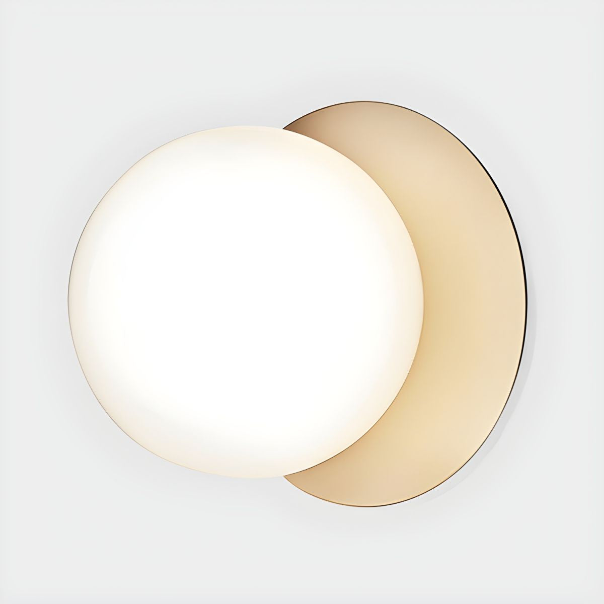 Modern Glass Globe Flush Mount Ceiling Light with Metal Frame - Stylish Downward Illumination