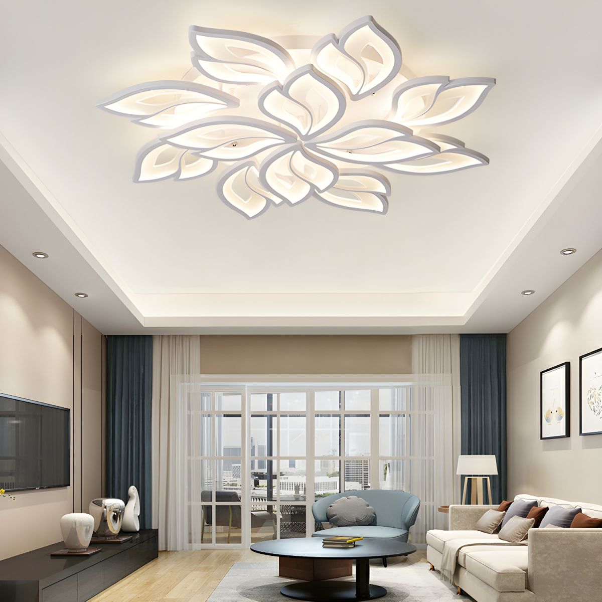 White LED Flush Mount Circle Ceiling Light for Modern and Stylish Homes
